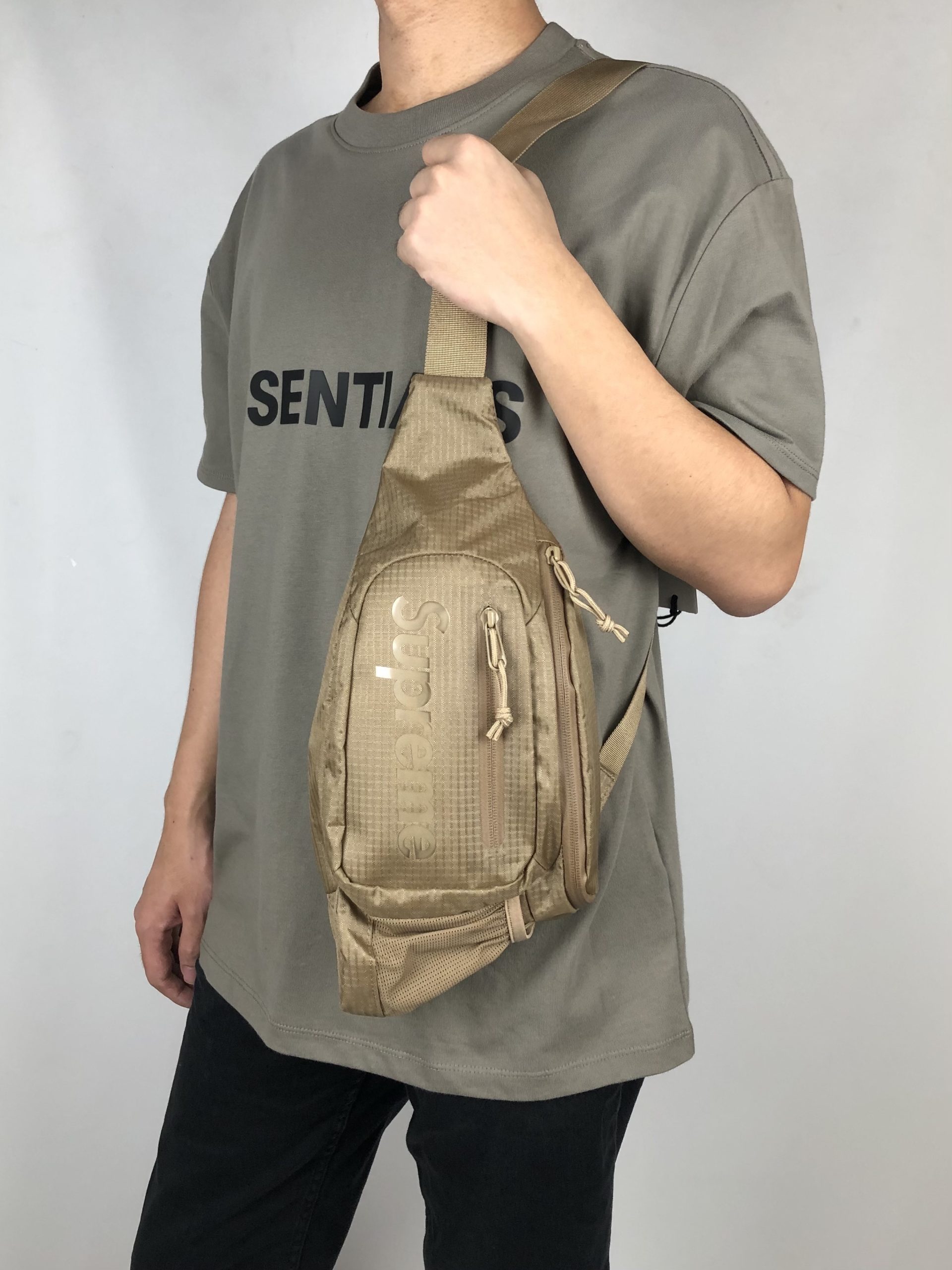 supreme sling bag Tan